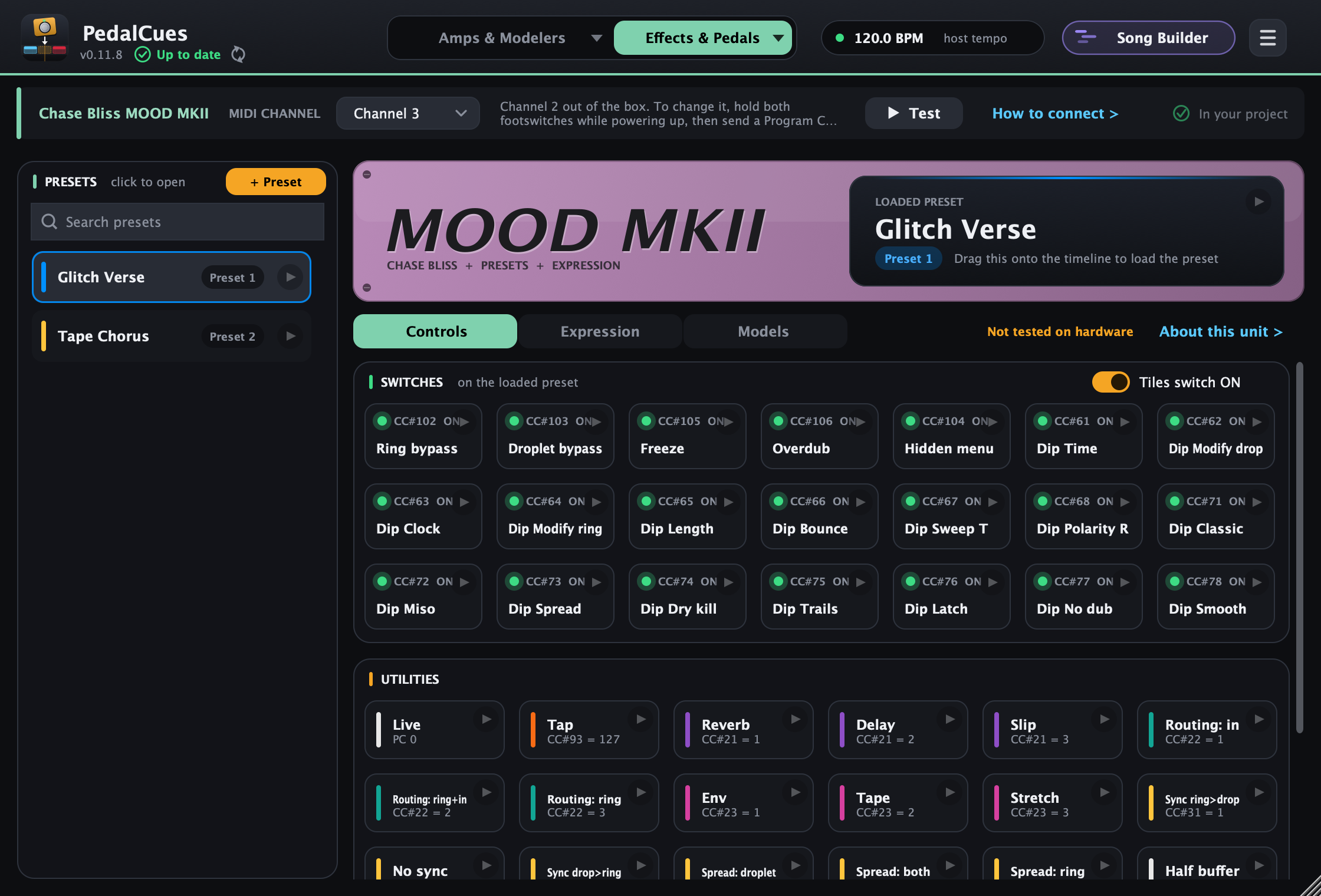 Chase Bliss MOOD MKII page