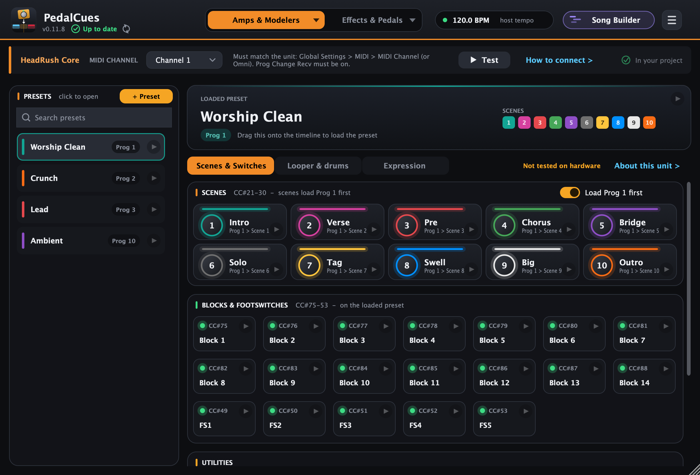 HeadRush Core page