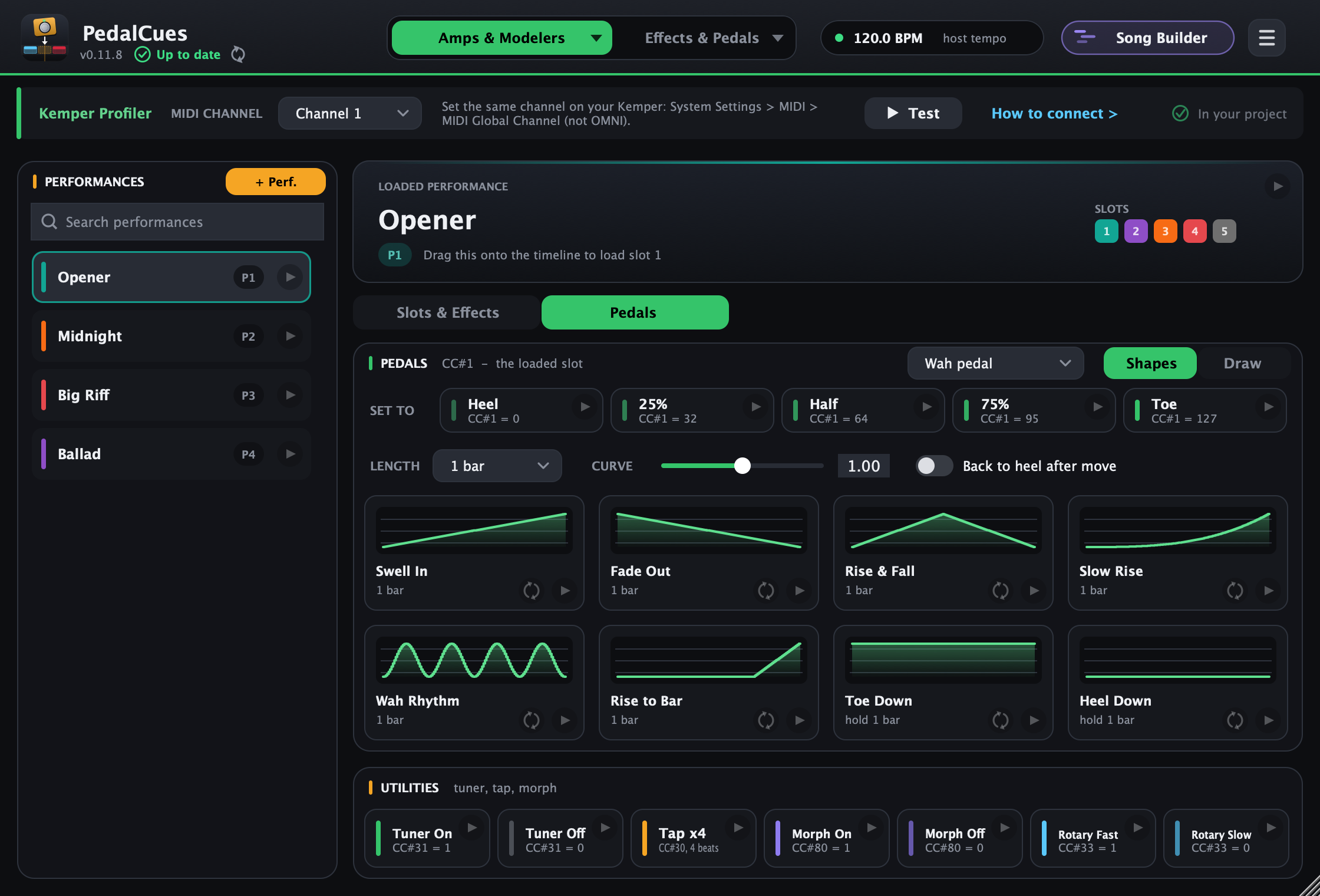 Kemper pedal moves