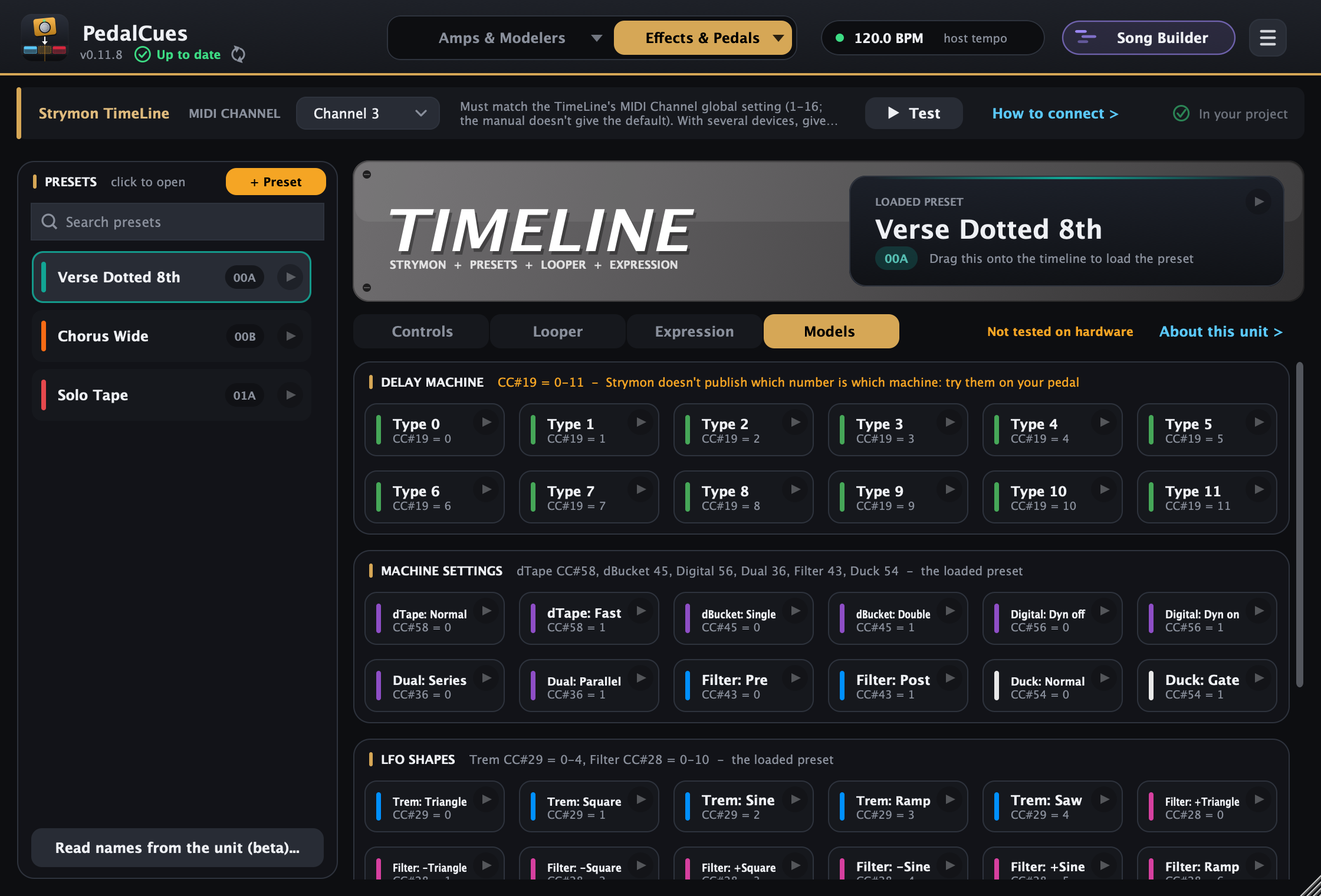 TimeLine Models: numbered type tiles